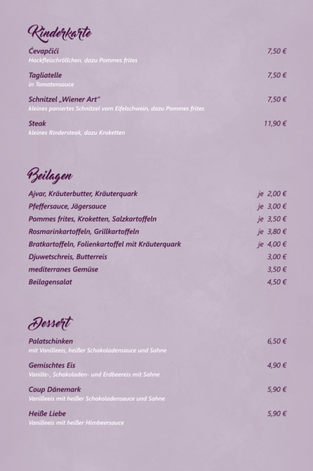 Essen & Trinken in Brühl wie in Kroatien - Kroatische Küche & Spezialitäten