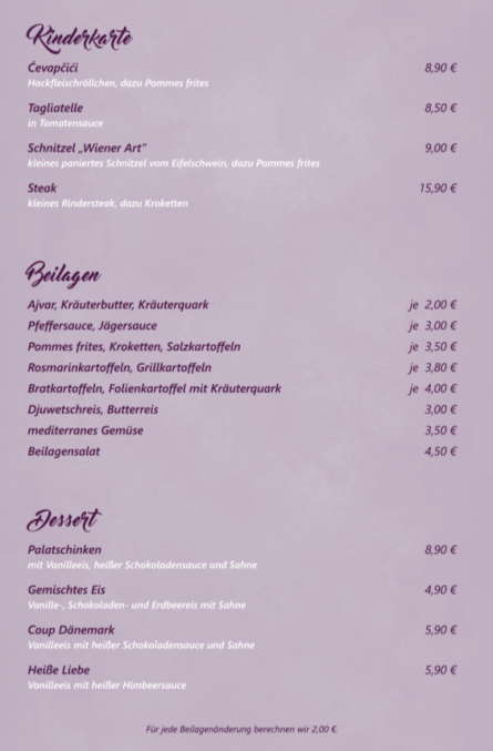 Essen & Trinken in Brühl wie in Kroatien - Kroatische Küche & Spezialitäten